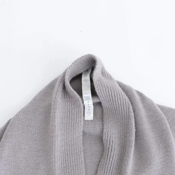 Lululemon Yoga Wrap  it Up100% Merino Wool Sweater Cardigan High Low Hem 4 - Picture 11 of 12